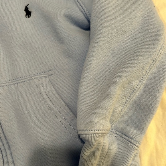 Polo Ralph Lauren Baby blue Hoodie LIGHT USED - Picture 11 of 11